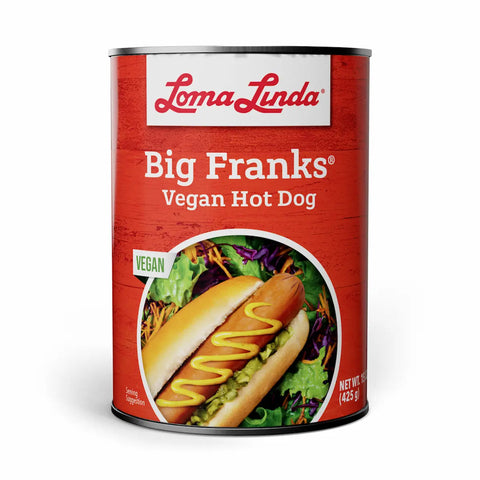 Loma Linda Big Franks 1 Pack 15 oz - Vegan Hot Dogs Plant-Based Protein