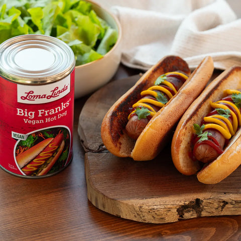 Loma Linda Big Franks Vegan Hot Dogs - Delicious Plant-Based Protein in a Meal Setting