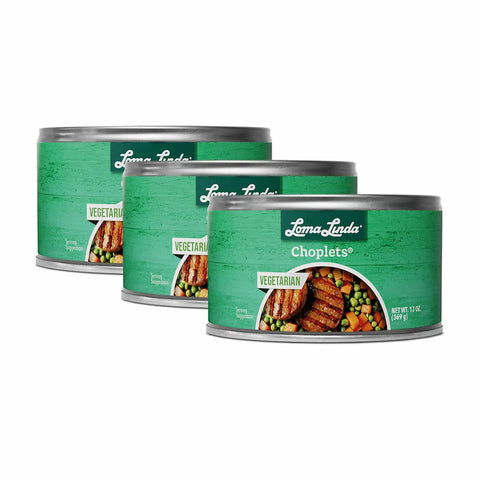Loma Linda Choplets 13 oz 3-pack, plant-based vegetarian protein patties.