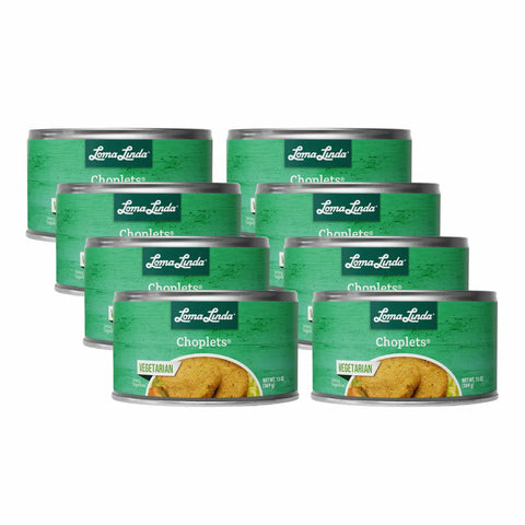 Loma Linda Choplets 13 oz 8-pack, plant-based vegetarian protein patties.