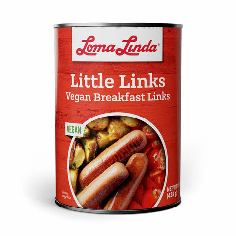 15 oz can of Little Links - 1-pack vegan breakfast sausage alternative