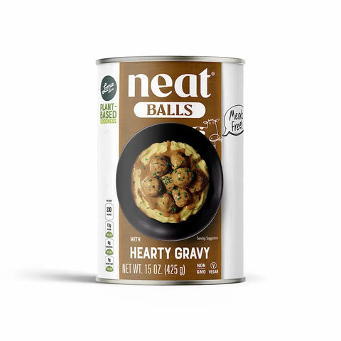 Loma Linda Neat Balls with Hearty Gravy 1 Pack 15 oz - Vegan Meatballs Plant-Based Protein