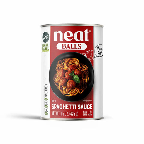 Loma Linda Neat Balls with Spaghetti Sauce 1 Pack 15 oz - Vegan Meatballs Plant-Based Protein