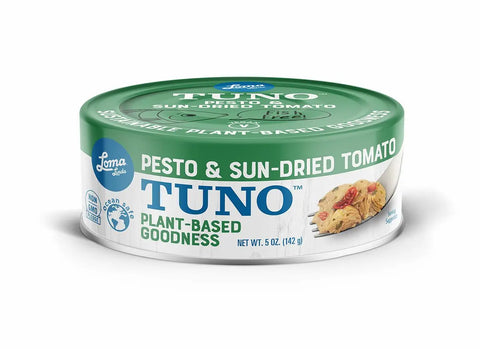 Loma Linda Pesto & Sun-Dried Tomato TUNO 5 oz 1-pack, vegan tuna alternative.