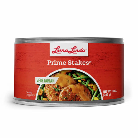Loma Linda Prime Stakes 13 oz 1-pack, plant-based beef alternative.