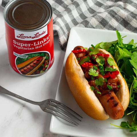 Super Links served as vegetarian hotdogs on a bun, perfect for grilling or meals
