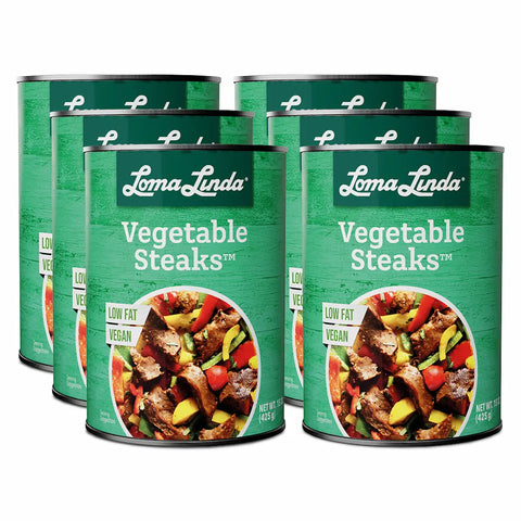 Loma Linda Vegetable Steaks 6-pack, meatless steak alternative.