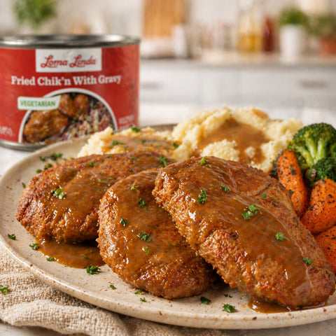 Fried Chik'n with Gravy