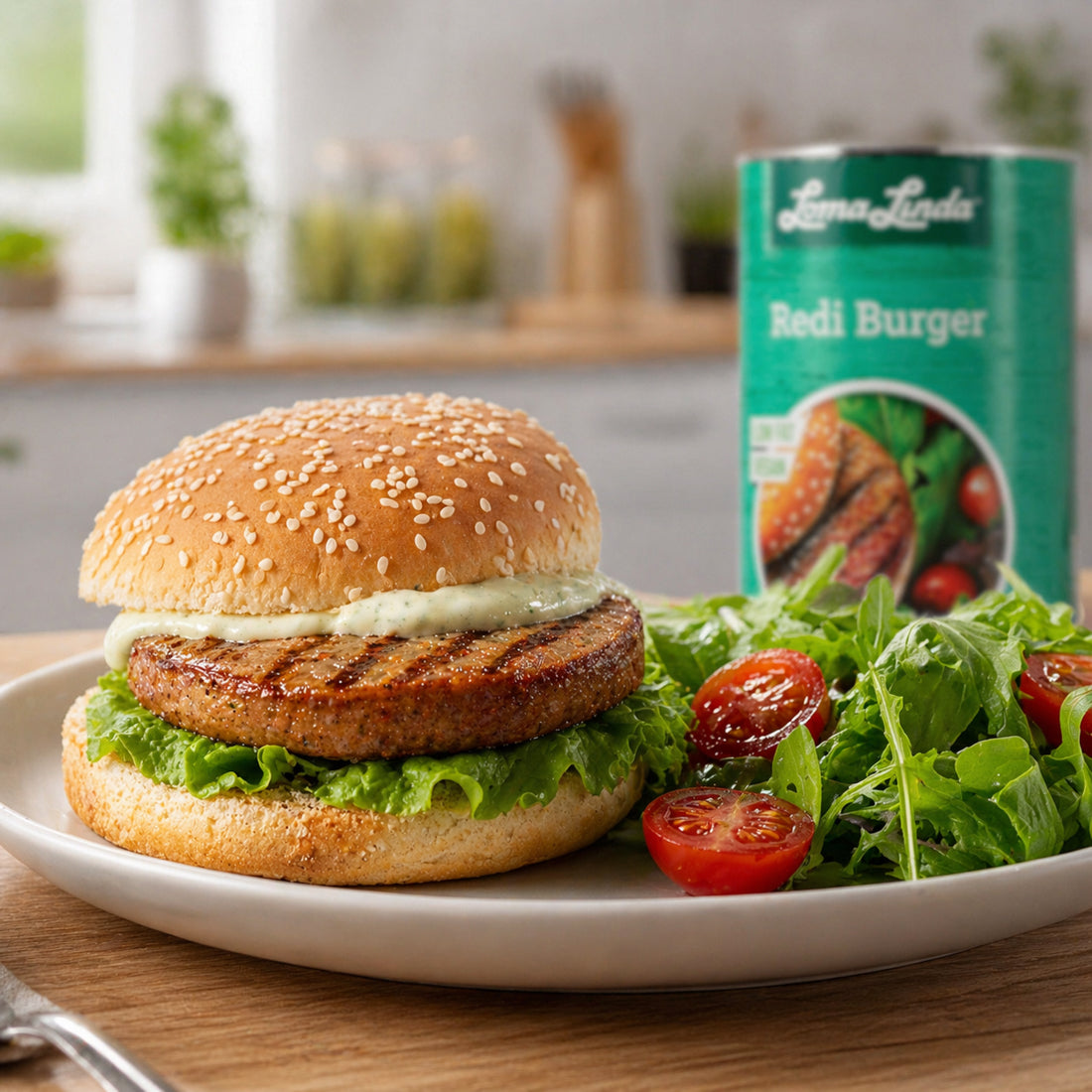 Redi-Burger - Vegan, Low-Fat Meatless Burger | Plant-Based Protein