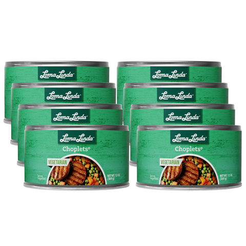 Loma Linda Choplets 13 oz 8-pack, plant-based vegetarian protein patties.