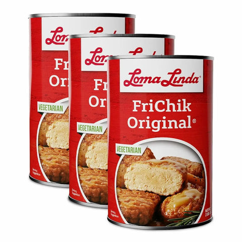 Loma Linda Frichik Original 40 oz 3-pack, vegan chicken substitute.