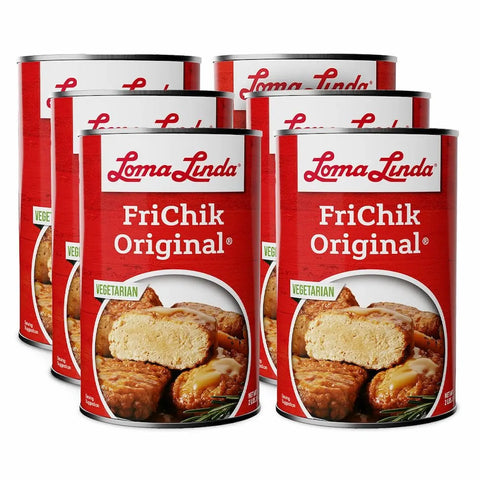 Loma Linda Frichik Original 40 oz 6-pack, vegan chicken substitute.