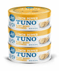 Loma Linda Lemon Pepper TUNO 5 oz 3-pack, vegan tuna alternative.
