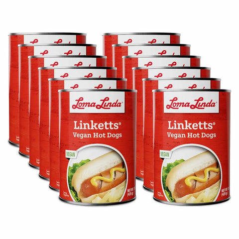 15 oz cans of Linketts - 12-pack plant-based meat alternative