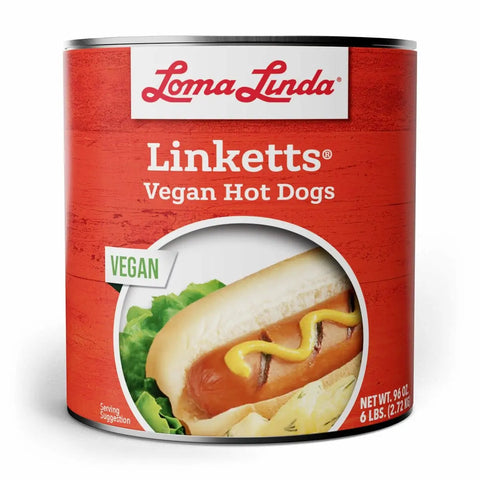 96 oz can of Linketts - 1-pack bulk vegan hotdog alternative