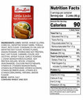 Little Links back of label showing nutritional information and ingredients list