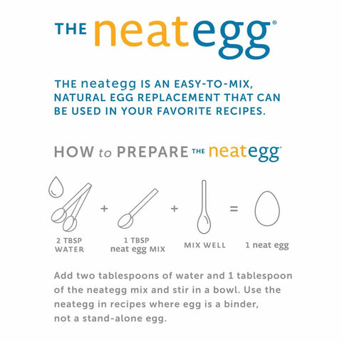 Neat Egg 1-Pack (4.5 oz) Preparation Instructions – Step-by-step guide on how to prepare Neat Egg as an egg substitute.