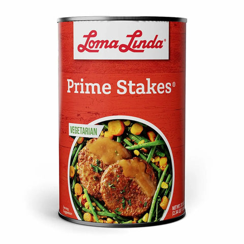 Loma Linda Prime Stakes 37.5 oz 1-pack, plant-based beef alternative.