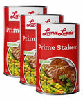 Loma Linda Prime Stakes 40 oz 3-pack, plant-based beef alternative.