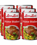 Loma Linda Prime Stakes 40 oz 6-pack, plant-based beef alternative.