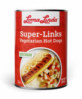 15 oz can of Super Links - 1-pack vegetarian hotdog alternative