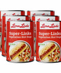 15 oz cans of Super Links - 6-pack vegetarian hotdog alternative