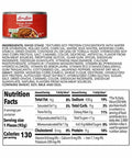 Swiss Stake with Gravy back of label showing nutritional information and ingredients list