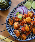 Tender Bits grilled and served on skewers as a plant-based entrée