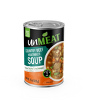 UnMeat plant-based country beef vegetable soup 15 oz single can